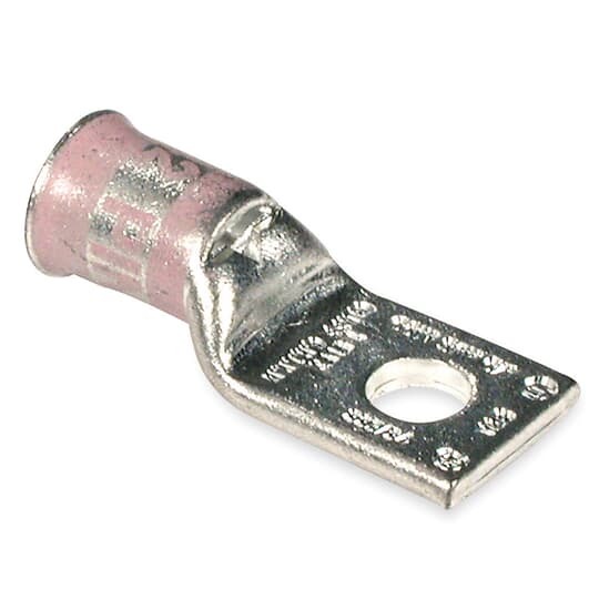 58281NT Color-Keyed 2-Hole Compression Connector Lug, 535 kcmil Copper Conductor, Die Code: 99, 1/2 in Stud, Copper