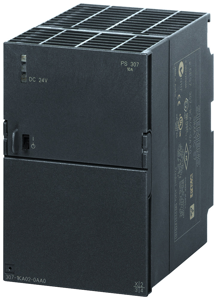 6ES73071KA020AA0 SIMATIC S7-300 1-Phase Regulated Stabilized Power Supply, 120/230 V AC Input, 24 VDC Output, 240 W Power Rating, 10 A, DIN Rail Mounting