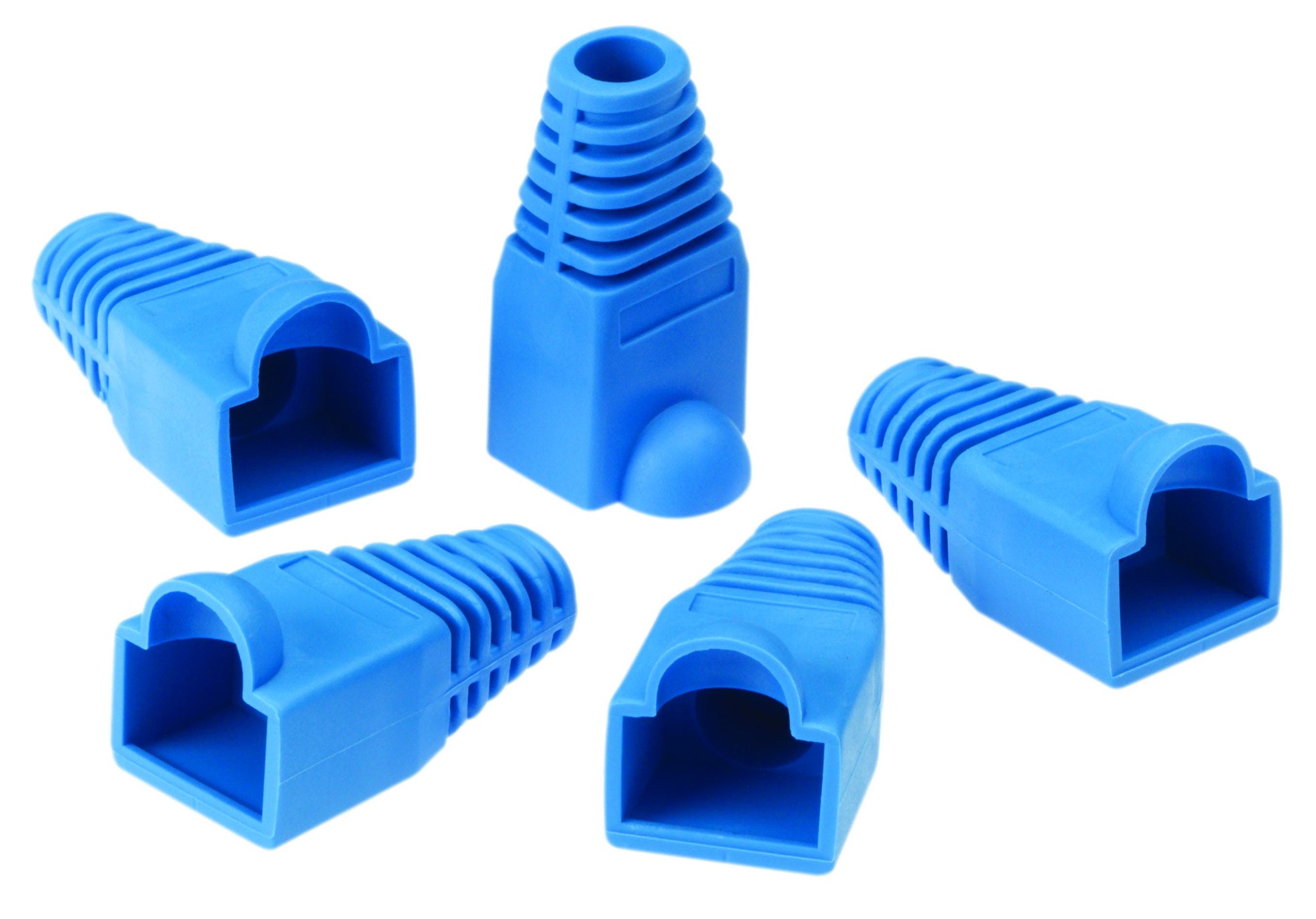 85-380 Strain Relief Boot, For Use With Cat 5e and Cat 6 RJ-45 Modular Plugs, Plastic, Blue