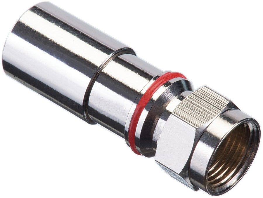 92-611 F Type Compression Connector, RG59 Cable, 5 MHz to 3 GHz