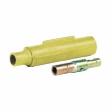 A100092-3 Cam-Lok Insulator, For Use With Cam-Lok J Series E1015 8 to 4 AWG 600 V AC/DC 150 A 1-Pole Crimp Non-Vulcanized Male Plug, -40 to 105 deg C, Synthetic Rubber, Red
