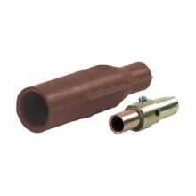 A200706-11 Cam-Lok Insulator, For Use With Cam-Lok J Series E1016 2/0 to 1/0 AWG 2 to 1 AWG 600 V AC/DC 190/235 A 1-Pole Crimp Vulcanized Female Plug, -40 to 105 deg C, Rubber, Green