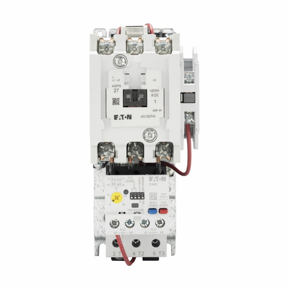 AN19DN0A5E020 Freedom Full Voltage Non-Reversing Open NEMA Starter With C440 EOLR Standard Feature Set, SEL Reset, SEL Class (10a, 10, 20, 30), 120 V AC V Coil, 3 Poles, NEMA 1 Enclosure
