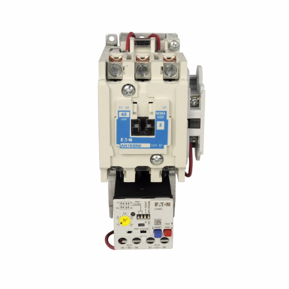 AN19GN0A5E045 Freedom Full Voltage Open NEMA Starter With C440 EOLR Standard Feature Set, SEL Reset, SEL Class (10a, 10, 20, 30), 110/120 VAC V Coil, Non-Reversing Action, 3 Poles, NEMA 2 Enclosure