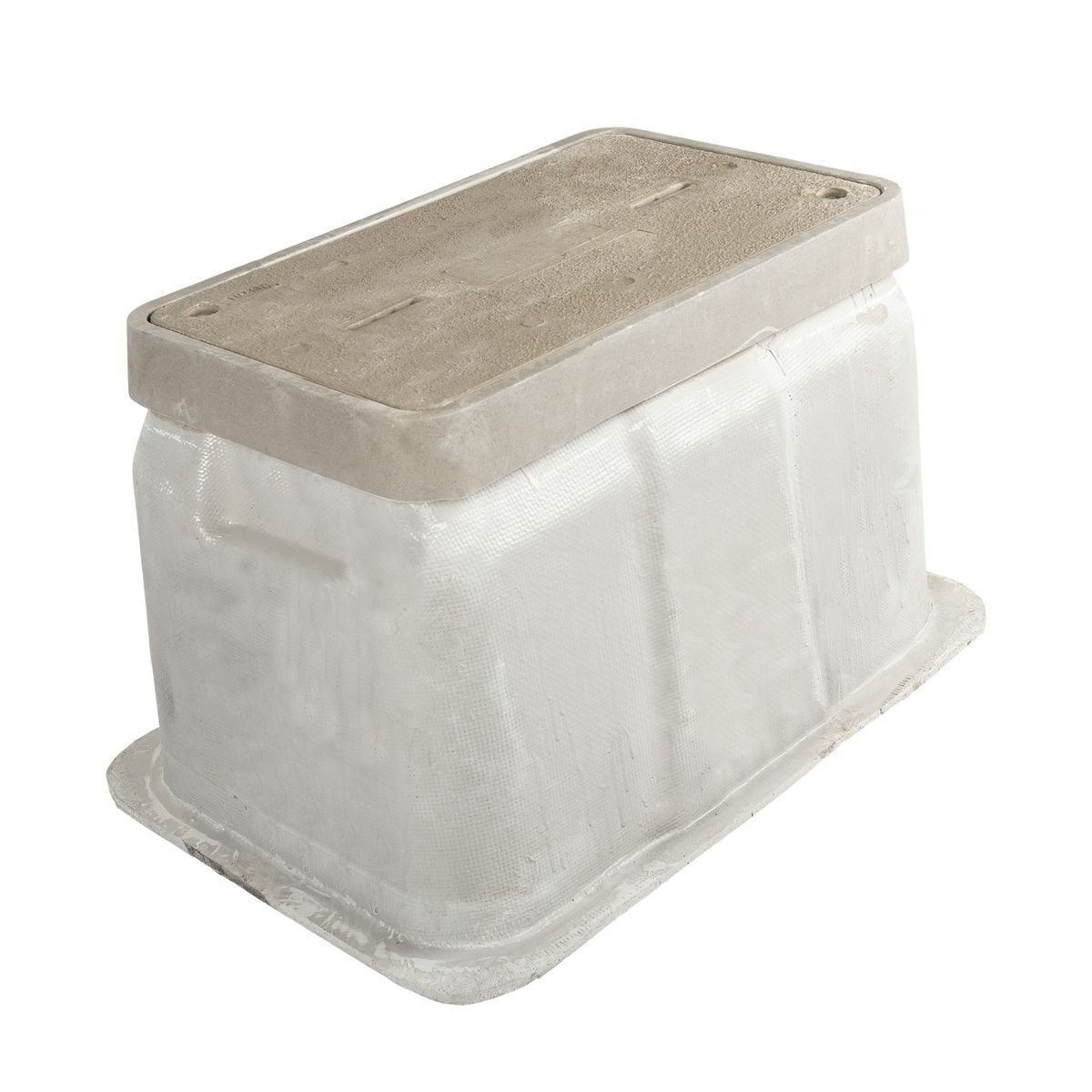 B10132418A FRP Flared Wall Style Nestable Non-Insulated Standard Open Bottom Underground Enclosure Box, 13 in L x 24 in W x 18 in H, Fiberglass Reinforced Polymer