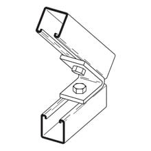 B155PAZN Pre-Assembled Closed Angle, 2 Holes, 45 deg Bend, Steel