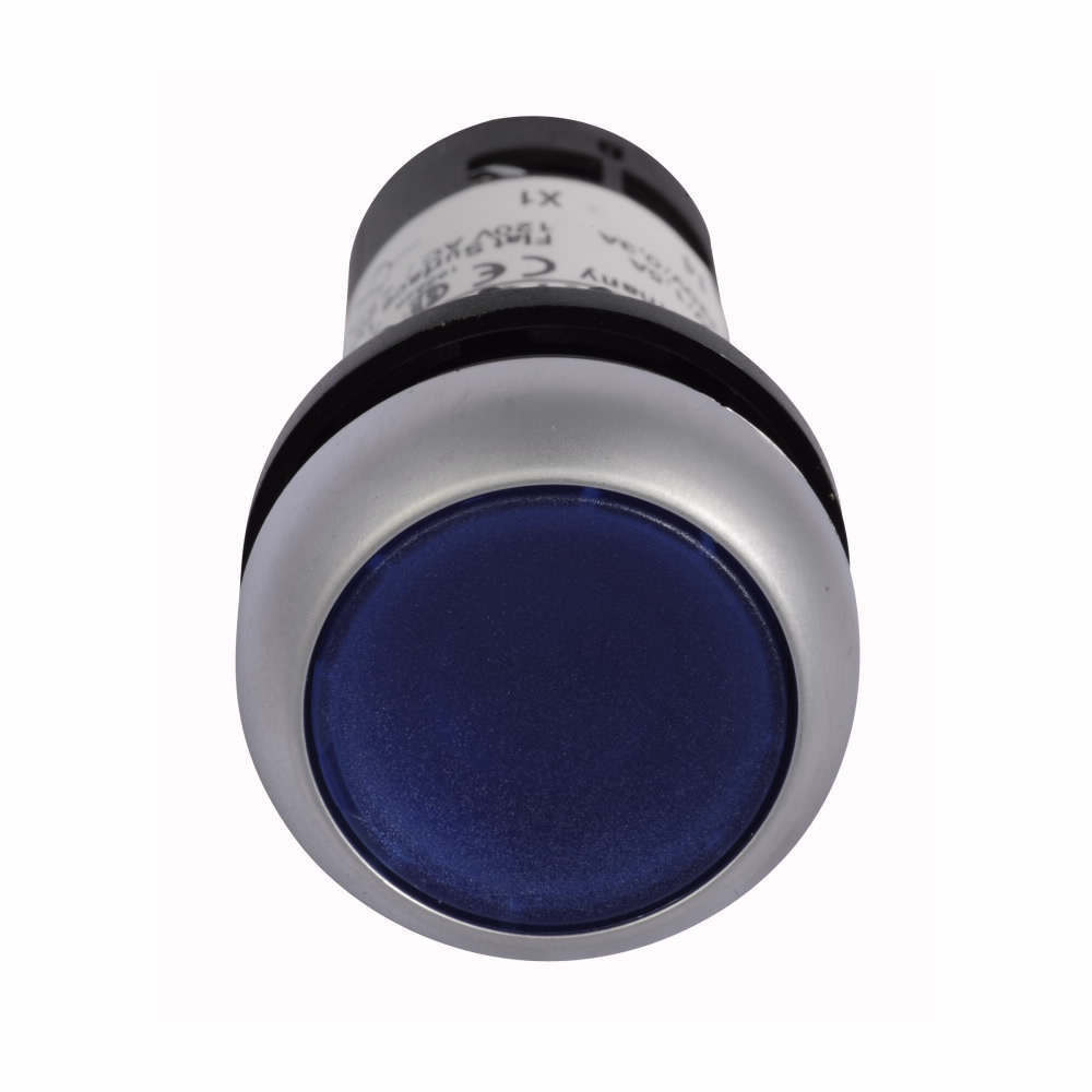 C22-DL-B-K10-24 RMQ C22 Compact Illuminated Pushbutton, 22.5 mm, 1NO Contact, Flush Operator, Blue