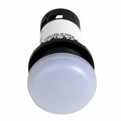 C22-L-W-230 Compact Illuminated Pushbutton Indicating Light, 230 V AC, Round Lens