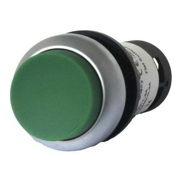 C22S-DH-G-K11 RMQ C22 Compact Non-Illuminated Pushbutton, 22.5 mm, 1NO-1NC Contact, Green