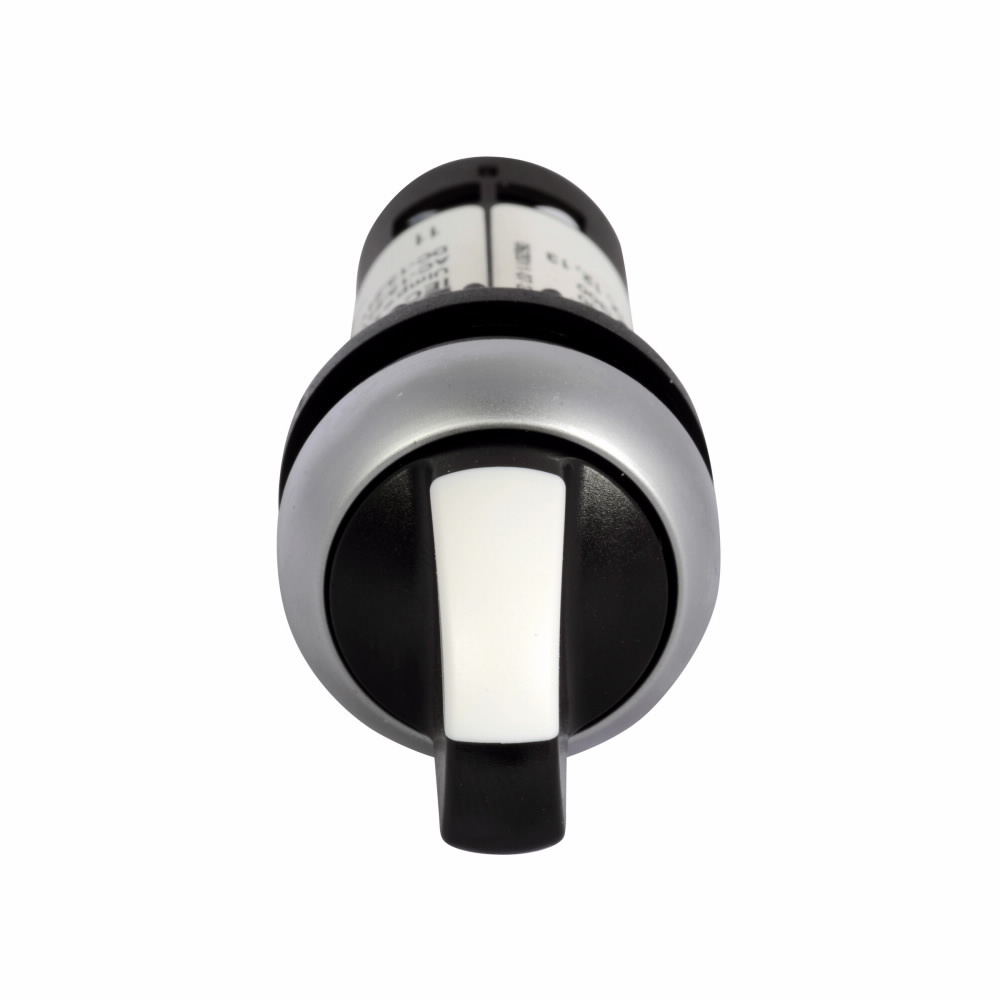 C22-WRK3-K20 C22 Compact Heavy Duty Non-Illuminated Selector Switch, 22.5 mm, 2NO Contact, Black/White