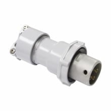 CCP6023BC PowerMate Grounding Style 2 Lockout Reverse Interior Watertight Pin and Sleeve Plug, 600 VAC, 250 VDC, 60 A, 3 Poles, 2 Wires, Natural