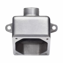 CEE33 PowerMate Back Box, 4-1/2 in H x 3-5/8 in W x 3-3/8 in D, For Use With CDRE Series Receptacle, Cast Aluminum
