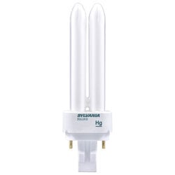 CF18DD/830/ECO/21112 Dulux D Ecologic Double Tube Compact Fluorescent Lamp, 18 W, G24d-2 Lamp, T4X2 Shape, 1150 Lumens