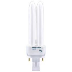 CF18DD/835/ECO/21110 Dulux D Ecologic Double Tube Compact Fluorescent Lamp, 18 W, G24d-2 Lamp, T4X2 Shape, 1150 Lumens