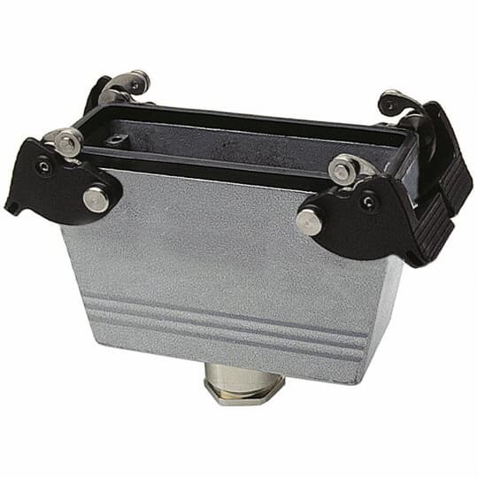 CH724MV Pos-E-Kon B Series In-Line Coupler Hood, Top 1 x 1 in Straight Entry, Die Cast Aluminum