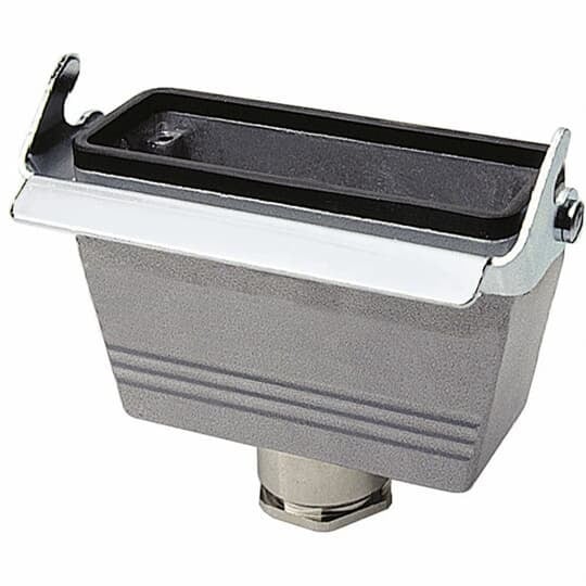 CH824MV Pos-E-Kon B Series Single Lever Locking In-Line Coupler Hood, Top 1 x 3/4 in NPT Entry, Die Cast Aluminum