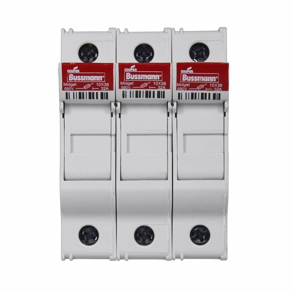 CHM3DNU Modular Fuse Holder, 600/690 V, 30/32 A, Class: Midget, 18 to 4 AWG Wire, 3 Poles