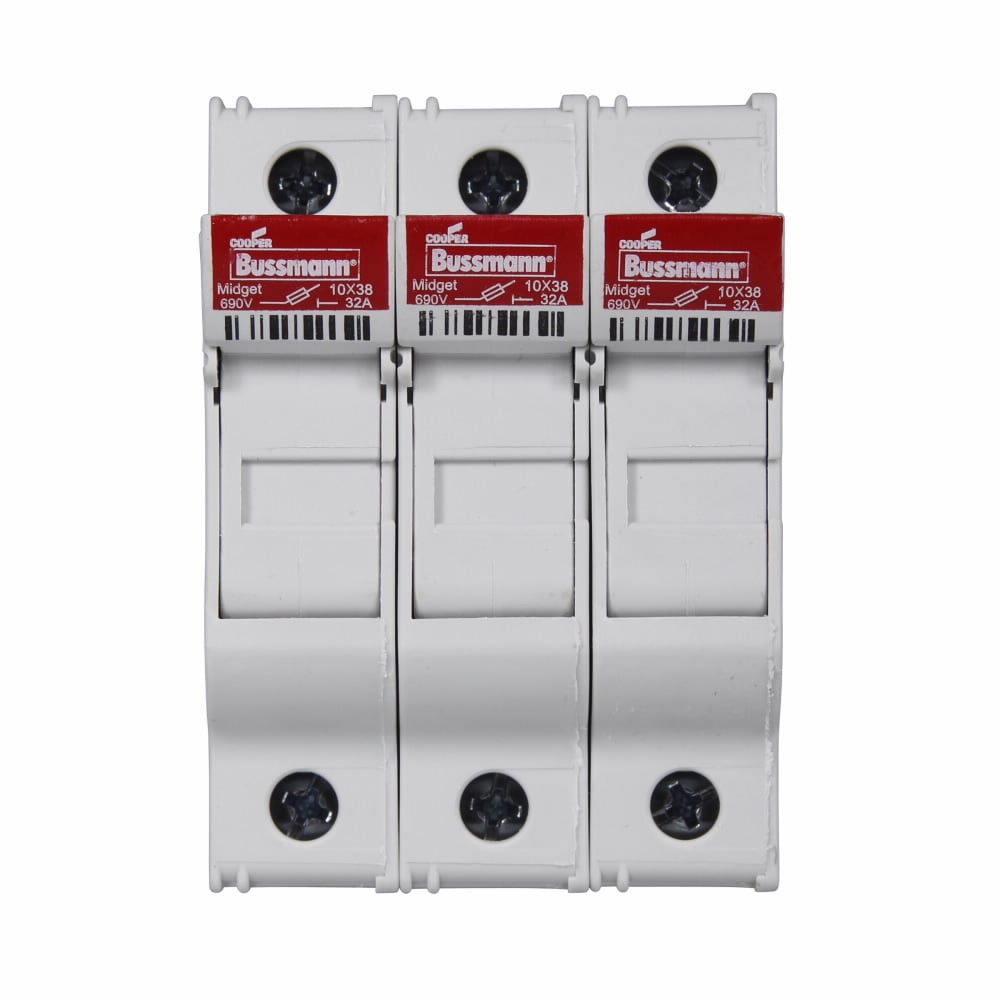CHM3DU Modular Fuse Holder, 600/690 V, 30/32 A, Class: Midget, 18 to 4 AWG Wire, 3 Poles