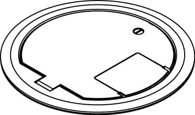 Floor Box Cover Assembly; 9-3/16 Inch, Die Cast Aluminum, Black