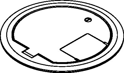 CRFBBTCBS Solid Top Cover Assembly, 9-3/16 in Dia, Die Cast Aluminum