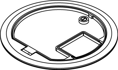 Cover Assembly, Solid, Series: CRFB Series, 9-3/16 in Diameter, Surface/Threaded Mounting, Die Cast Aluminum, Painted, Black