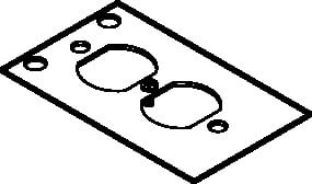 Rectangular Type; 2-3/4 Inch; 5-7/32 Inch; UL Approval; 15/20 Ampere Duplex Receptacle Device Type; CRFB Model