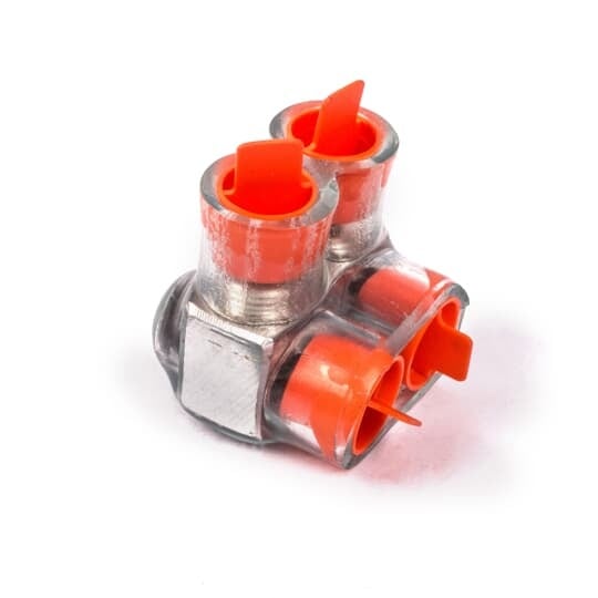 CSB-2/0-2-S Homac 1-Way 2-Outlet Dual Rated Encapsulated Multi-Tap Cable Block, Stranded Aluminum/Copper Conductor, Aluminum