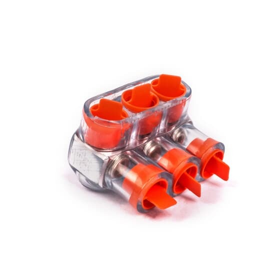 CSB-2/0-3-S Homac 1-Way 3-Outlet Dual Rated Encapsulated Multi-Tap Cable Block, Stranded Aluminum/Copper Conductor, Aluminum