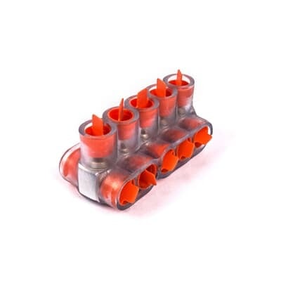 CSB-2/0-5 Homac 2-Way 5-Outlet Dual Rated Encapsulated Multi-Tap Cable Block, Stranded Aluminum/Copper Conductor, Aluminum