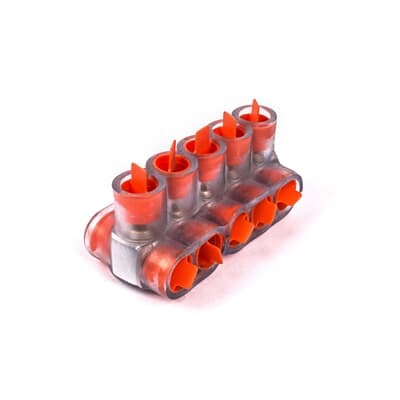CSB-250-5 Homac 2-Way 5-Outlet Dual Rated Encapsulated Multi-Tap Cable Block, Stranded Aluminum/Copper Conductor, Aluminum