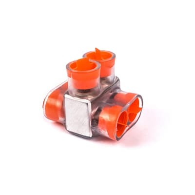 CSB-350-2-S Blackburn 1-Way 2-Outlet Encapsulated Multi-Tap Cable Block, Aluminum/Copper/Stranded Conductor, Aluminum