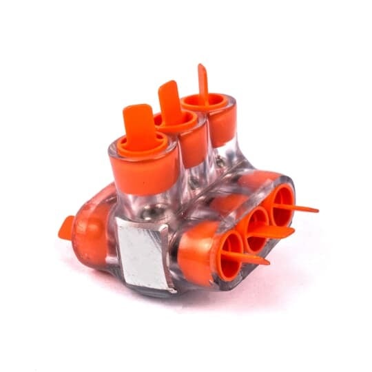 CSB-4-3 Homac 2-Way 3-Outlet Dual Rated Encapsulated Multi-Tap Cable Block, Stranded Aluminum/Copper Conductor, Aluminum
