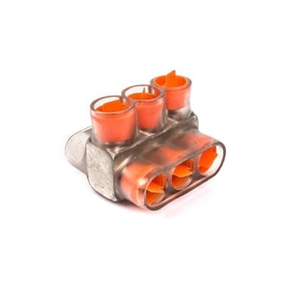 CSB-500-3 Homac 2-Way 3-Outlet Dual Rated Encapsulated Multi-Tap Cable Block, Stranded Aluminum/Copper Conductor, Aluminum