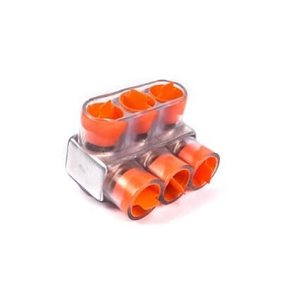 CSB-500-3-S Blackburn 1-Way 3-Port 3-Pole 3-Outlet Encapsulated Multi-Tap Cable Block, Aluminum/Copper/Stranded Conductor, Aluminum
