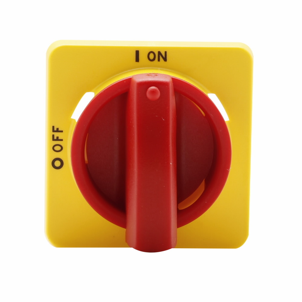 CSYR6 Padlockable Selector Rotary Disconnect Handle, 4 in L x 5-1/2 in W x 2 in H, Red/Yellow