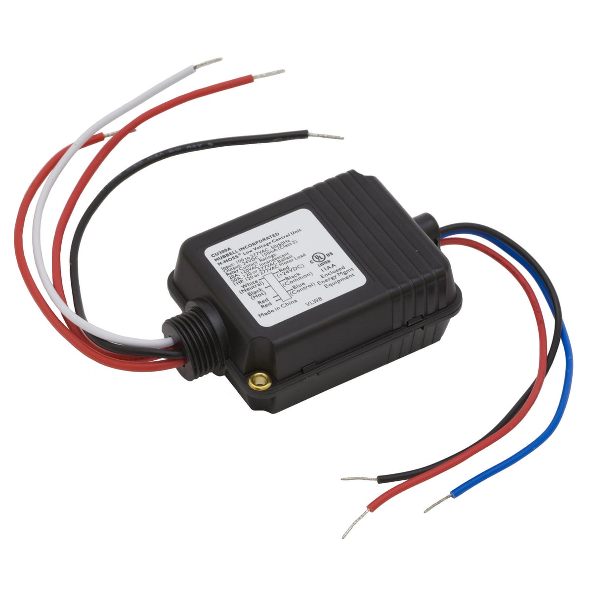 CU300M Momentary Version Control Unit, 120/277 V AC, 8/16 A, 0 to 1800 W at 120 V AC Incandescent, 0 to 2400 W at 277 V AC Ballast, 0 to 5540 W Ballast Power Rating, 3.69 in L x 2.33 in W x 1.36 in H