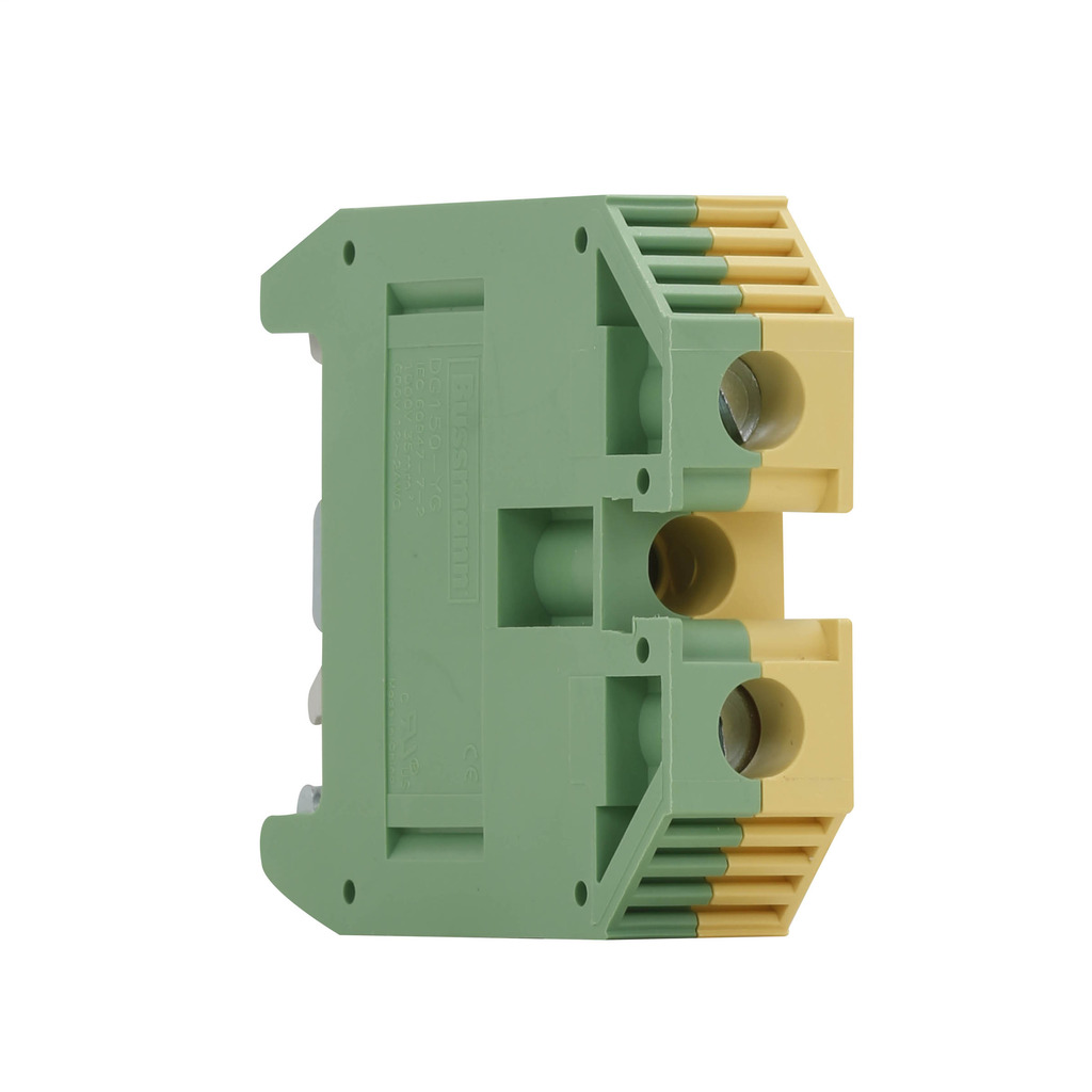 DG150-YG Ground Terminal Block, 600 V AC, 125 A, DIN Rail/G Rail Mount
