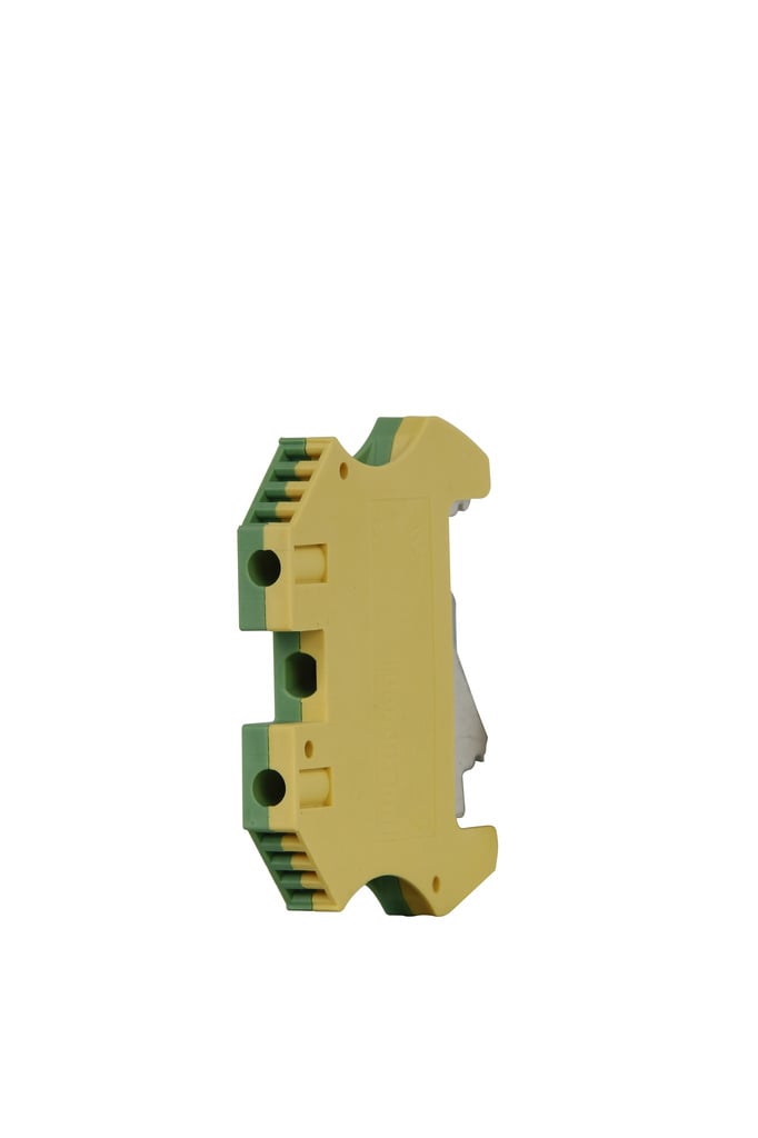 DG35-YG DG Series Ground Terminal Block, 600 V AC, 32 A, 26 to 10 AWG Wire, 1 Poles, DIN Rail/G Rail Mount