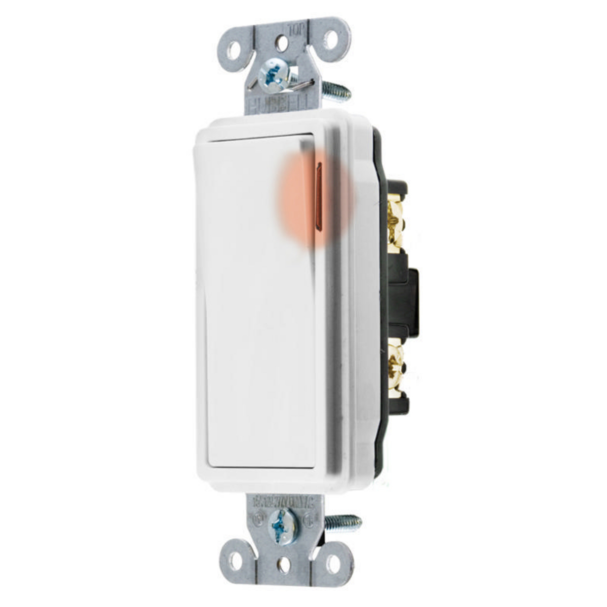 DS120PLW DS Series Heavy Duty Specification Grade Standard Sized Decorator Switch, 120 to 277 VAC, 20 A, 5540 W Power Rating, 2 Position Contact