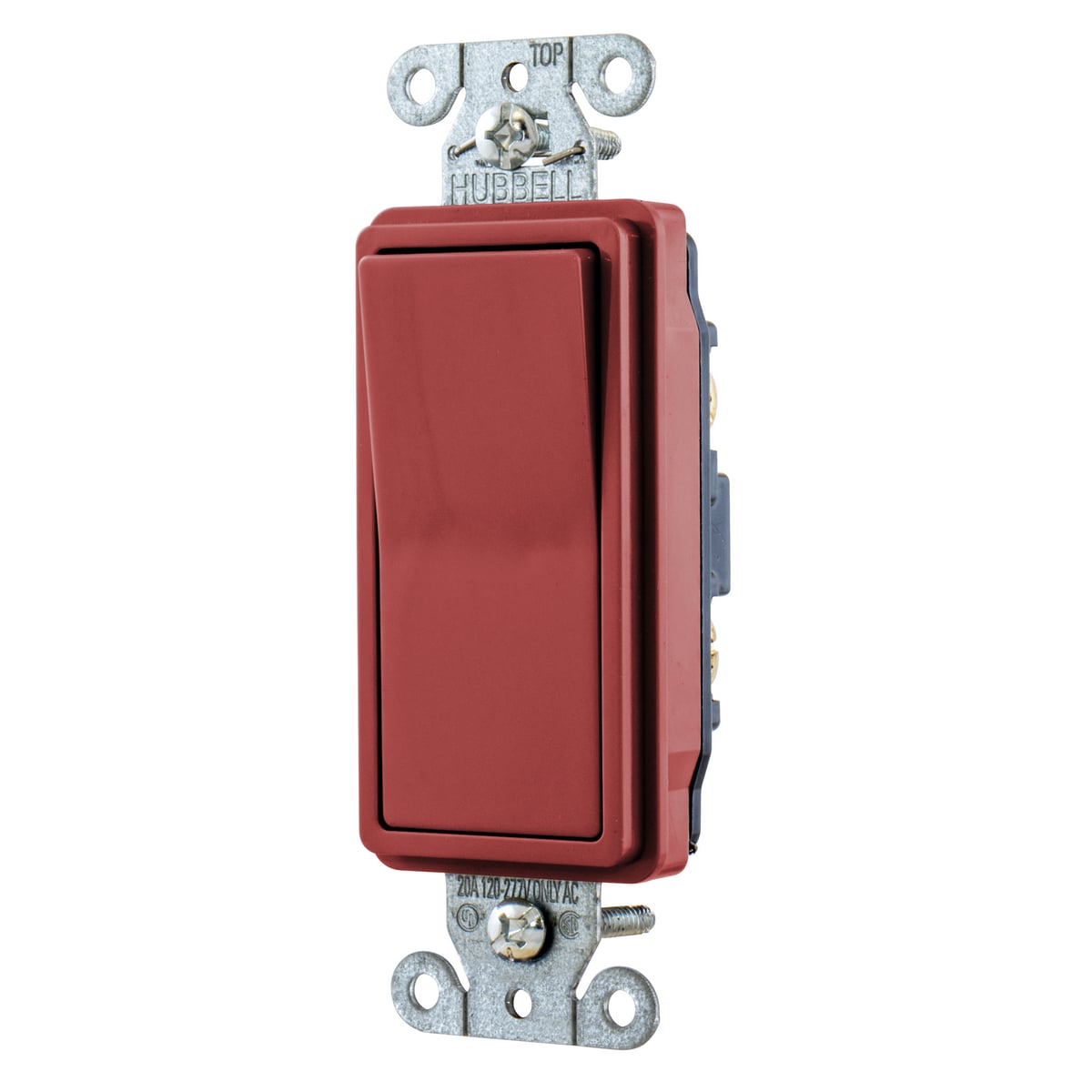 DS120R Heavy Duty Specification Grade Standard Sized Decorator Switch, 120 to 277 V AC, 20 A, 5540 W Power Rating, 2 Position Contact