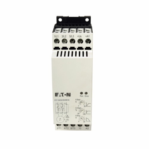 DS7-340SX004N0-N DS7 Reduced Voltage Standard Soft Start Controller With Internal Bypass, 24 VAC/VDC V Coil, STOP/START Action, IP20 Enclosure
