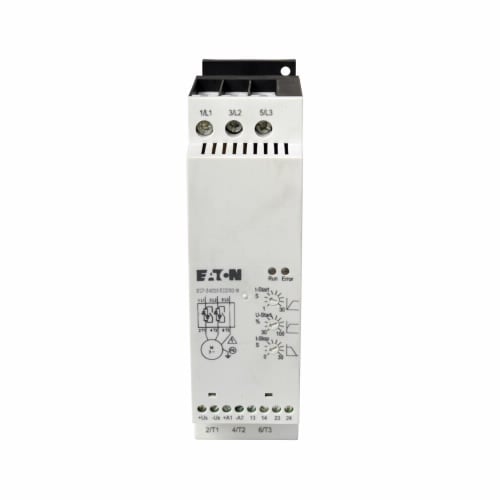 DS7-342SX009N0-N Reduced Voltage Standard Soft Start Controller With Internal Bypass, 110/230 VAC V Coil, Start/Stop Action, IP20 Enclosure