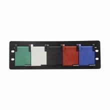E0200-1686-NN Posi-Lok Female Panel, For Use With E0200 Series 600 V AC 200 A 5-Poles Plug and Panel, -40 to 105 deg C, TPE, Blue/Black/Green/Red