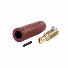 E1010-61 Cam-Lok F Series Male Plug, 120 VAC, 150 A Continuous/200 A Intermittent, 8 to 4 AWG Wire, Setscrew Connection