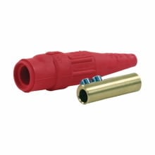 E1012-8375 Cam-Lok F Series Female Plug, 120 VAC, 315 A, 2 to 2/0 AWG Wire, Double Setscrew Connection, NEMA 3 NEMA Rating