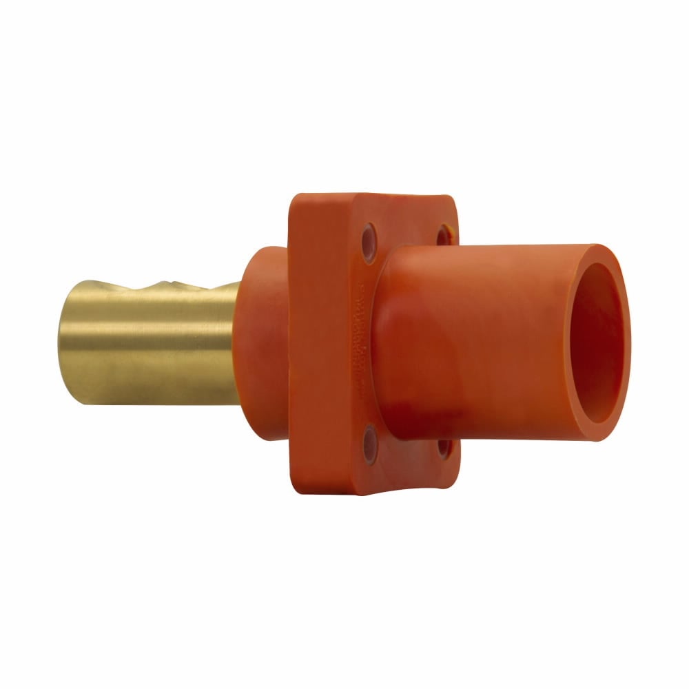 E1016-1704 Cam-Lok J Series 1-Pole Insulated Male Receptacle, 600 VAC/VDC, 400 A