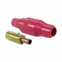 E1016-58 Cam-Lok J Series Vulcanized Female Plug, 600 VAC/VDC, 190 A, 2 to 1 AWG Wire, Crimp Connection, NEMA 4 NEMA Rating