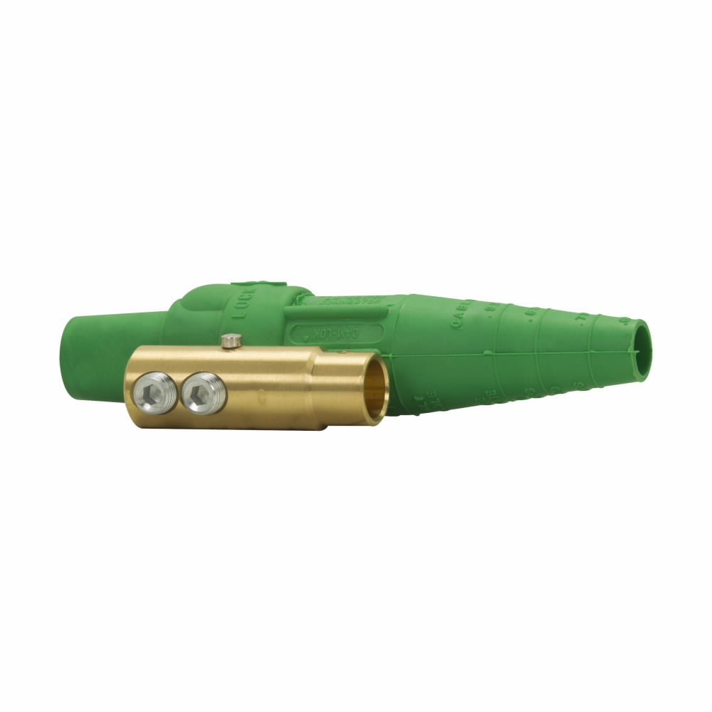 E1016-8394 Cam-Lok J Series Non-Vulcanized Female Plug, 600 VAC/VDC, 400 A, 4/0 to 2/0 AWG Wire, Double Setscrew Connection, NEMA 3R NEMA Rating
