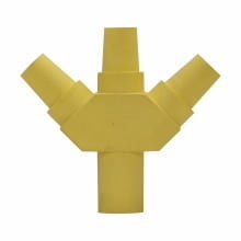 E1016-9620 Cam-Lok E1016 J 3-Fer 45 deg Tapping Tee, 600 VAC/VDC, 400 A, 4/0 to 2 AWG Wire, Female x Male x Male x Male Connection, TPE Housing