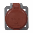 Eaton Crouse-Hinds series Cam-Lok J Series E1016 receptacle cover, Green, Thermoplastic